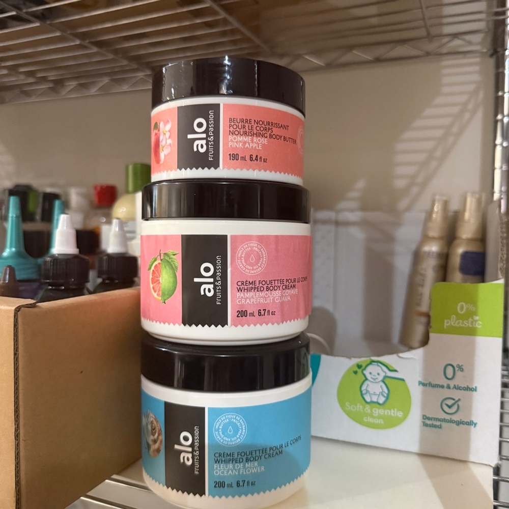 ALO Fruits & Passion 2 X Whipped Body Cream 6.7oz & 1 X Body Butter 6.4oz READ